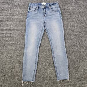 Pistola Jeans Womens 27 Blue Skinny Raw Hem Stretch